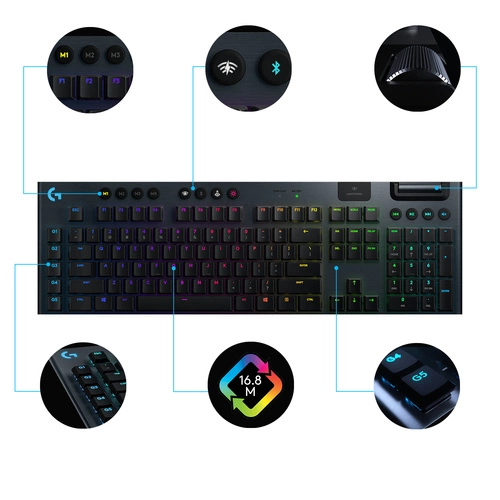 Klávesnice Bezdrátové připojení Logitech G G915 QWERTY