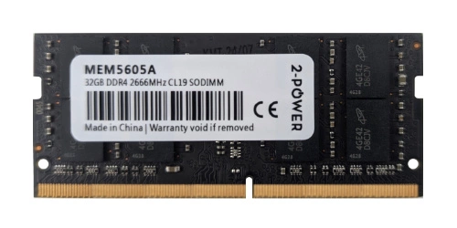 Paměť RAM 1x 32GB 2-POWER SO-DIMM DDR4 2666MHz PC4-21300 | MEM5605A