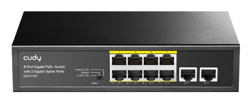 Přepínač Cudy 10x 1Gb 120 W PoE+