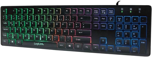 Klávesnice Drátové připojení LogiLink ID0138 QWERTZ (DE)