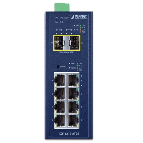 Síťový přepínač Planet IGS-4215-8T2S 8x 1Gb 2x SFP