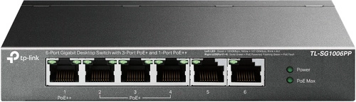 Přepínač TP-LINK TL-SG1006PP 6x 1Gb 64 W PoE+ / PoE++