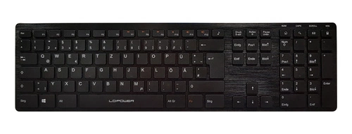 Klávesnice Drátové připojení LC-Power LC-KEY-5B-ALU QWERTZ