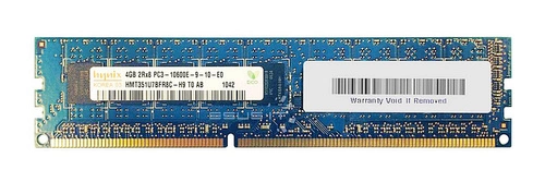 Paměť RAM 1x 4GB Hynix ECC UNBUFFERED DDR3 2Rx8 1333MHz PC3-10600 UDIMM | HMT351U7BFR8C-H9