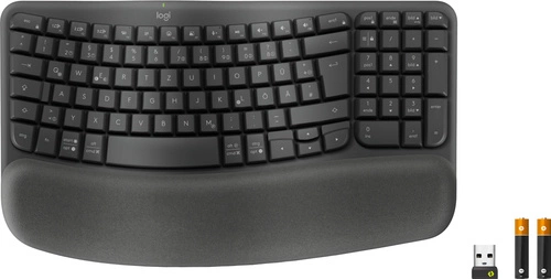 Klávesnice Bezdrátové připojení Logitech Klíče Wave pro firmy QWERTZ