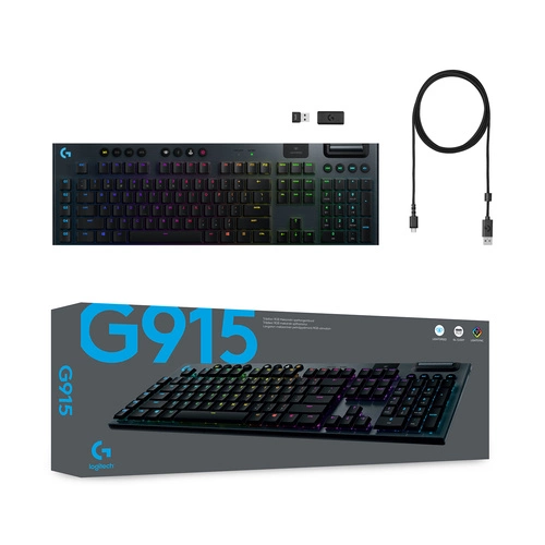 Klávesnice Bezdrátové připojení Logitech G G915 QWERTY