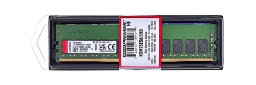 Paměť RAM 1x 8GB Kingston ECC UNBUFFERED DDR4 1Rx8 2666MHz PC4-21300 UDIMM | KSM26ES8/8HD