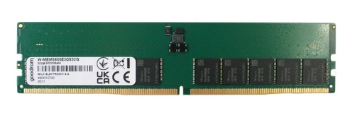 Paměť RAM 1x 32GB GoodRAM ECC UNBUFFERED DDR5 2Rx8 5600MHz PC5-44800 UDIMM | W-MEM5600E5D832G