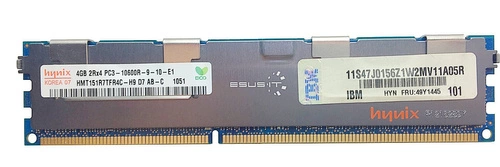 Paměť RAM 1x 4GB Hynix ECC REGISTERED DDR3 1333MHz PC3-10600 RDIMM | HMT151R7BFR4C-H9