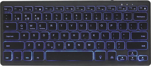 Klávesnice Bezdrátové připojení Gembird KB-BTRGB-01-DE QWERTZ