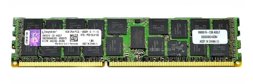 Paměť RAM 1x 16GB Kingston ECC REGISTERED DDR3 1333MHz PC3-10600 RDIMM | KTD-PE313LV/16G