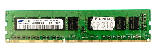 Paměť RAM 1x 4GB Samsung ECC UNBUFFERED DDR3 2Rx8 1333MHz PC3-10600 UDIMM | M391B5273BH1-CH9