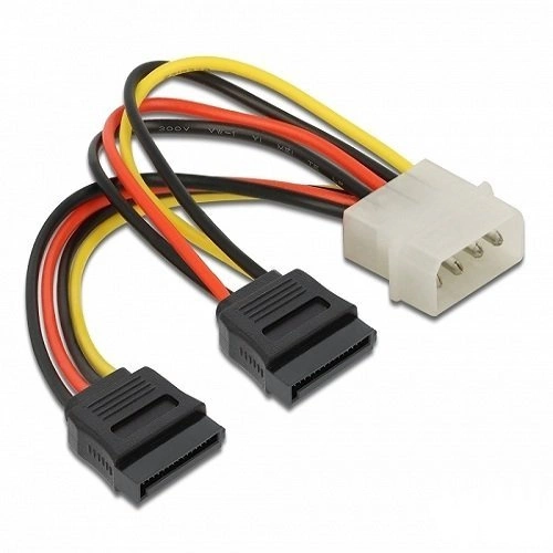 Delock Kabel Molex - SATA 15-pin x2 10cm | 60102