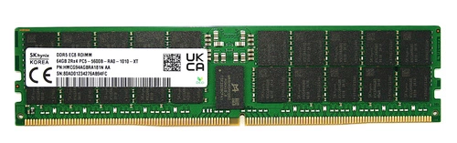 Paměť RAM 1x 64GB Hynix ECC REGISTERED DDR5 2Rx4 5600MHz PC5-44800 RDIMM | HMCG94AGBRA181N