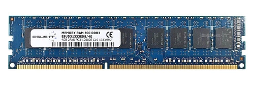 Paměť RAM 1x 4GB ESUS IT ECC UNBUFFERED DDR3 2Rx8 1333MHz PC3-10600 UDIMM | ESUD31333ED8/4G