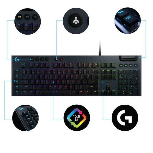 Klávesnice Drátové připojení Logitech G G815 QWERTY