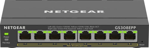 Přepínač Netgear GS308EPP-100PES 8x 1Gb 123 W PoE+