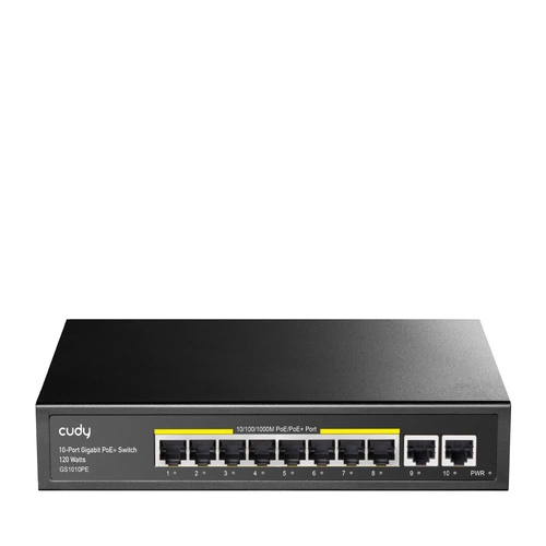 Přepínač Cudy 10x 1Gb 120 W  PoE+