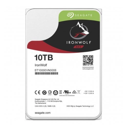 Pevný disk Seagate IronWolf 3.5'' HDD 10TB 7200RPM SATA 6Gb/s 256MB | ST10000VN0008