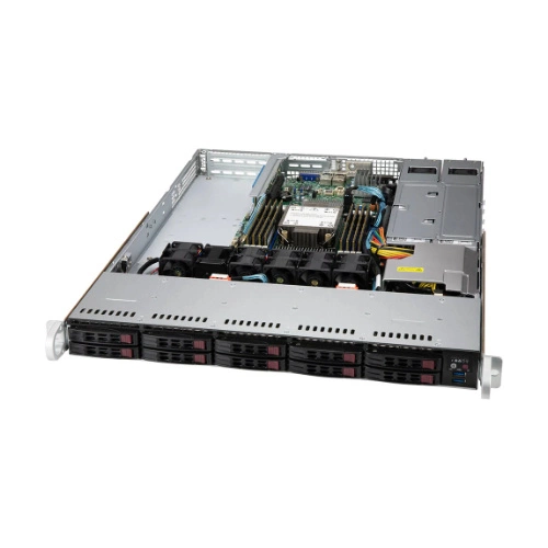 Serverová platforma Supermicro 1U 110P-WTR SYS-110P-WTR Intel x 1 DDR4 x 8 10 x 2.5" SATA/SAS/NVME PSU 1+1