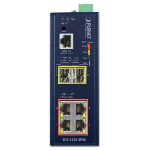 Přepínač Planet IGS-5225-4P2S 4x 1Gb 2x SFP 144 W PoE+