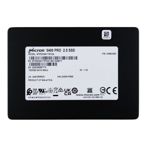 SSD disk Micron 5400 PRO 1,92TB 2.5'' SATA 6Gb/s TLC | MTFDDAK1T9TGA-1BC1ZABYYR