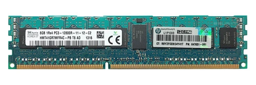 Paměť RAM 1x 8GB Hynix ECC REGISTERED DDR3 1600MHz PC3-12800 RDIMM | HMT41GR7MFR4C-PB