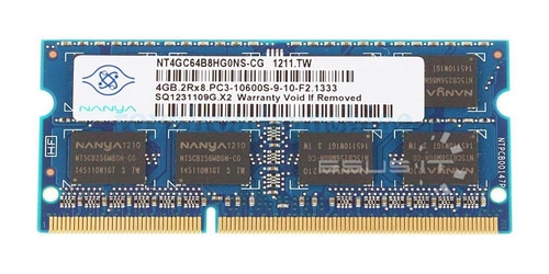 Paměť RAM 1x 4GB Nanya SO-DIMM DDR3 1333MHz PC3-10600 | NT4GC64B8HG0NS-CG