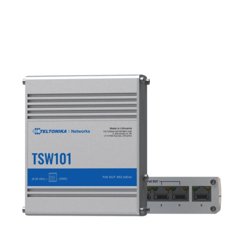Přepínač Teltonika TSW101 5x 1Gb 60 W PoE+