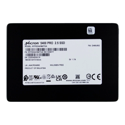 SSD disk Micron 5400 PRO 960GB 2.5'' SATA 6Gb/s TLC | MTFDDAK960TGA-1BC1ZABYYR