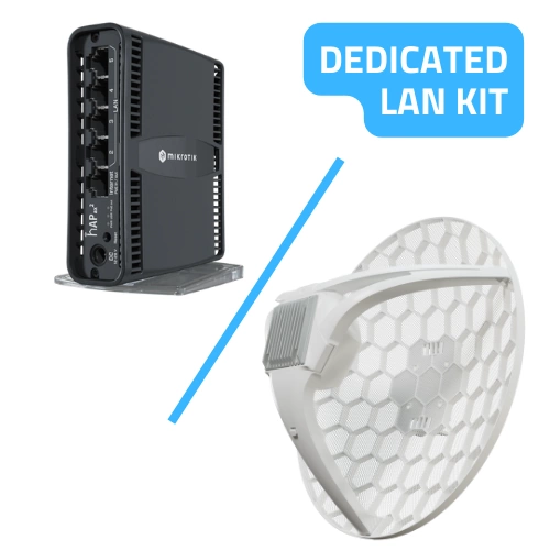 Speciální sada Mikrotik pro vybudování sítě LAN na vzdáleném místě