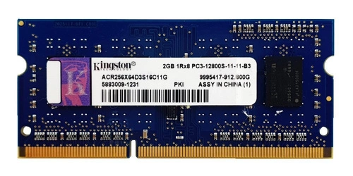 Paměť RAM 1x 2GB Kingston SO-DIMM DDR3 1600MHz PC3-12800 | ACR256X64D3S16C11G 