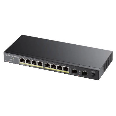 Přepínač Zyxel GS1100-10HP-EU0101F 8x 100Mb 2x SFP 240 W PoE+