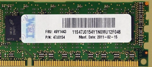 Paměť RAM 1x 2GB IBM ThinkServer & System X DDR3 1333MHz ECC REGISTERED DIMM | 49Y1443