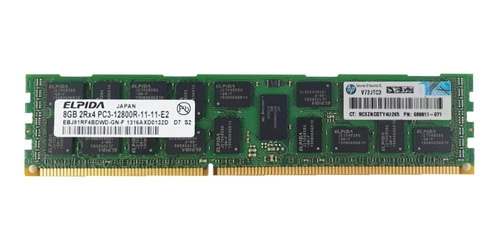 Paměť RAM 1x 8GB ELPIDA ECC REGISTERED DDR3 1600MHz PC3-12800 RDIMM | 689911-071
