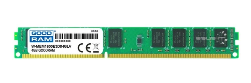 Paměť RAM 1x 4GB GoodRAM ECC UNBUFFERED DDR3 2Rx8 1600MHz PC3-12800 UDIMM | W-MEM16E3D84GLV