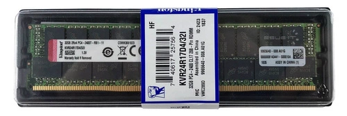 Paměť RAM 1x 32GB Kingston ECC REGISTERED DDR4 2Rx4 2400MHz PC4-19200 RDIMM | KVR24R17D4/32I
