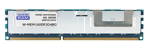 Paměť RAM 1x 8GB GoodRAM ECC REGISTERED DDR3 1600MHz PC3-12800 RDIMM | W-MEM1600R3D48GH