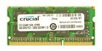 Paměť RAM 1x 4GB Crucial SO-DIMM DDR3 1600MHz PC3-12800 | CT51264BF160B