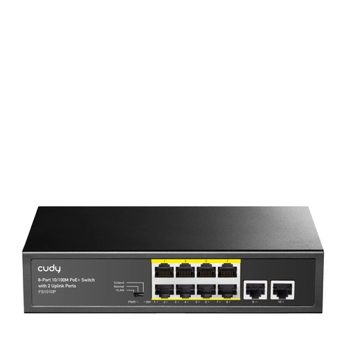 Přepínač Cudy FS1010P 10x 100Mb 120 W PoE+