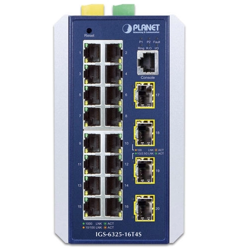 Síťový přepínač Planet IGS-6325-16T4S 16x 1Gb 4x SFP