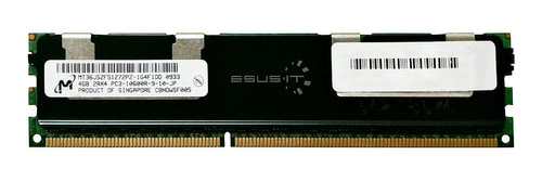 Paměť RAM 1x 4GB Micron ECC REGISTERED DDR3 1333MHz PC3-10600 RDIMM | MT36JSZF51272PZ-1G4F1