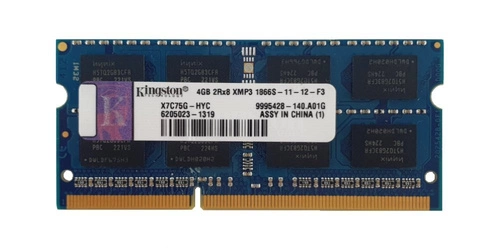 Paměť RAM 1x 4GB Kingston DDR3 2Rx8 1866MHz PC3-14900 SO-DIMM  | X7C75G-HYC
