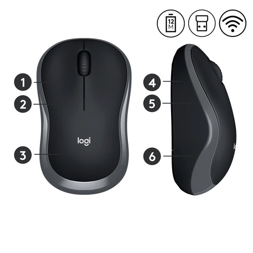 Bezdrátové připojení myš Logitech M185 910-002238