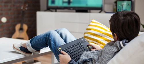 Klávesnice Bezdrátové připojení Logitech K400 Plus Tv QWERTZ