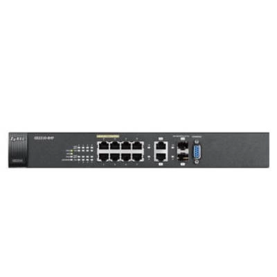 Přepínač Zyxel GS2210-8HP-EU0101F 8x 1Gb 2x RJ-45/SFP 180 W PoE+