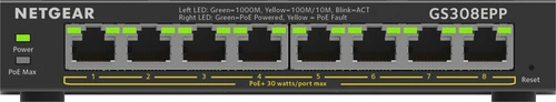 Přepínač Netgear GS308EPP-100PES 8x 1Gb 123 W PoE+