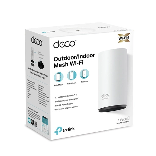 Access Point TP-LINK Deco X50-Outdoor(1-pack) 2.4 GHz | 5 GHz 2402 Mb/s 802.11 a/b/g/n/ac/ax