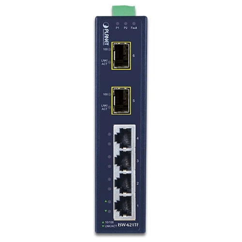 Přepínač Planet ISW-621 4x 100Mb 2x 100Mbps SFP