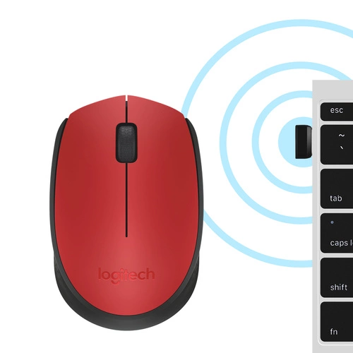 Bezdrátové připojení myš Logitech M171 Red-K 910-004641